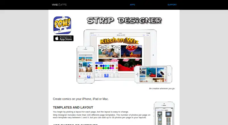 Strip Designer's own site