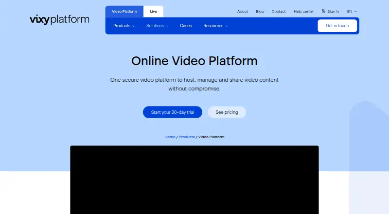 Vixy Video's own site