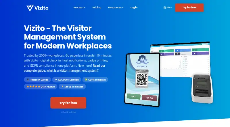 Vizito's own site