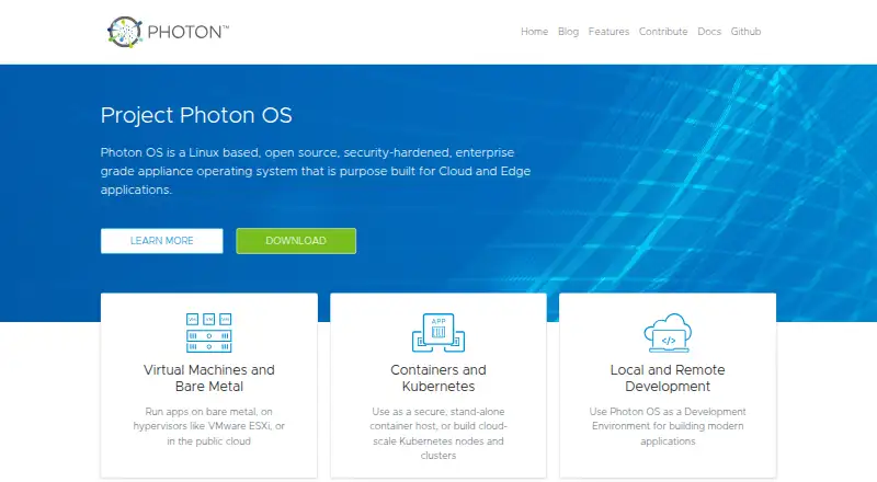 Photon OS's own site