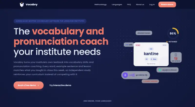 Vocabry's own site