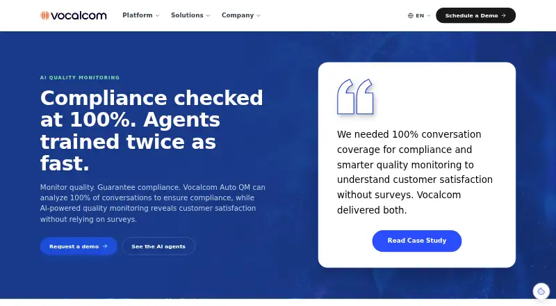 Vocalcom Quality Management's own site