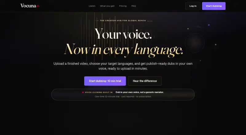 Vocuna's own site