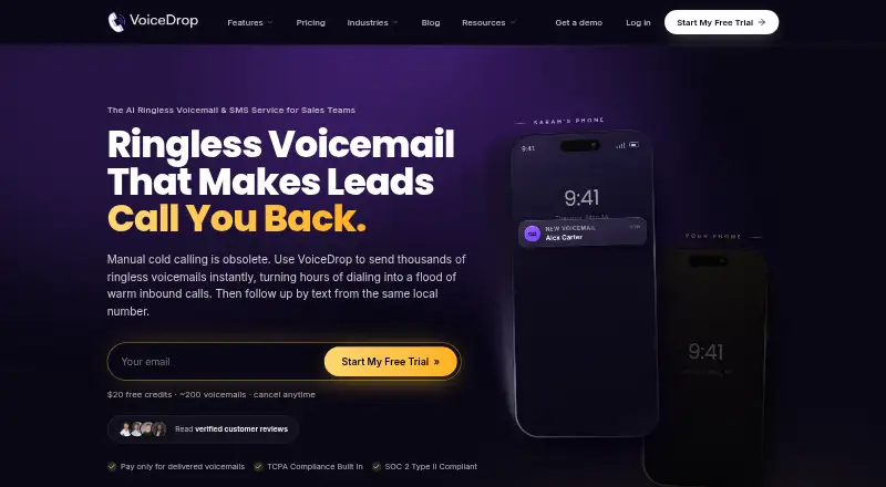 VoiceDrop's own site