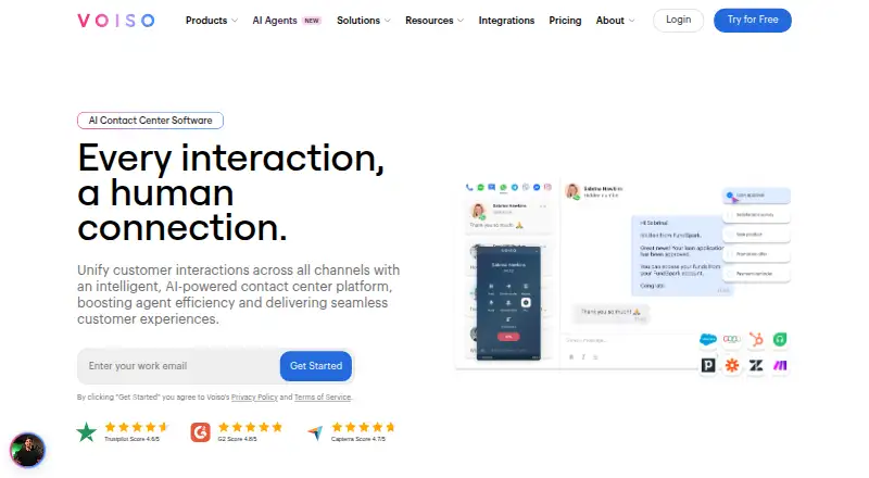 Voiso's own site