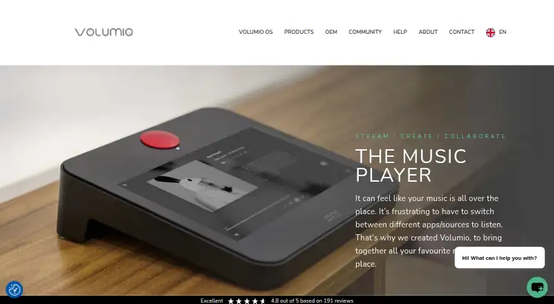 Volumio's own site