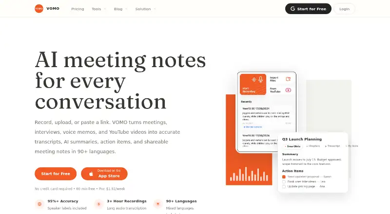 VOMO's own site