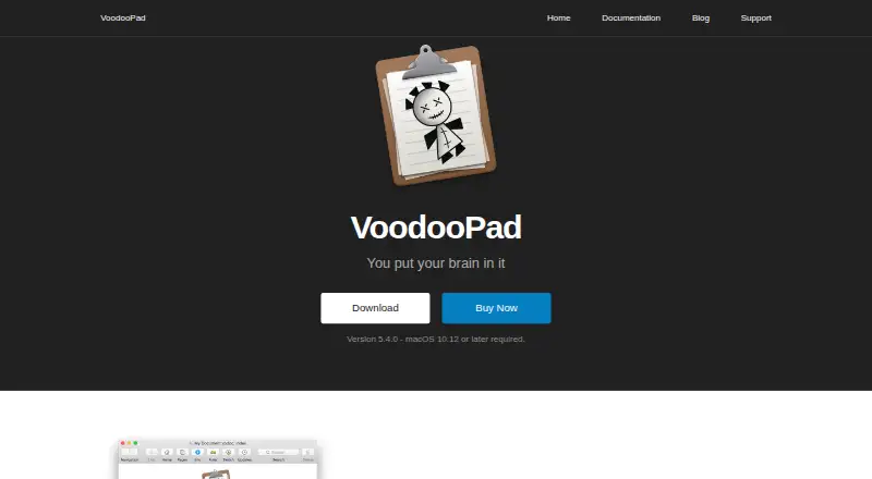 VoodooPad's own site
