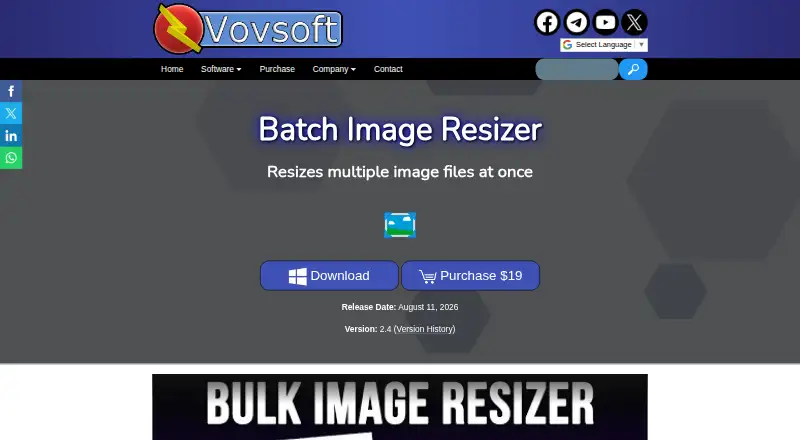 Batch Image Resizer by Vovsoft's own site