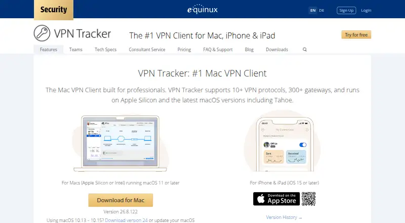 VPN Tracker's own site