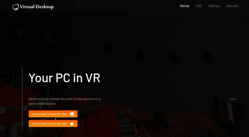 Virtual Desktop's own site