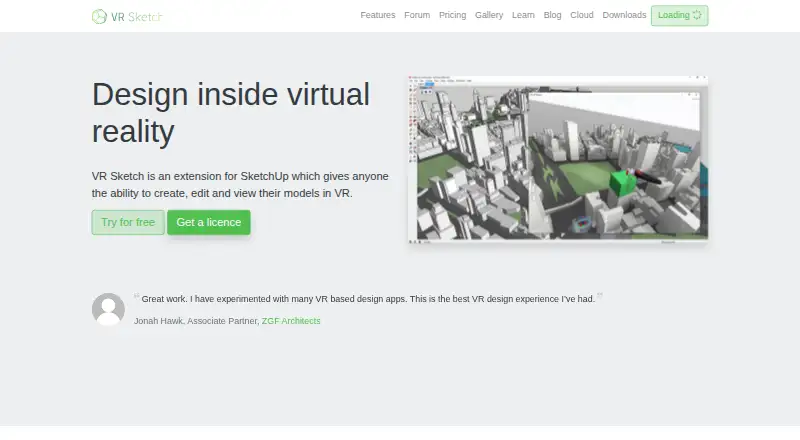 VR Sketch's own site