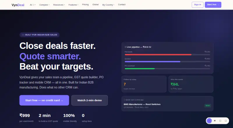 VynDeal CRM's own site