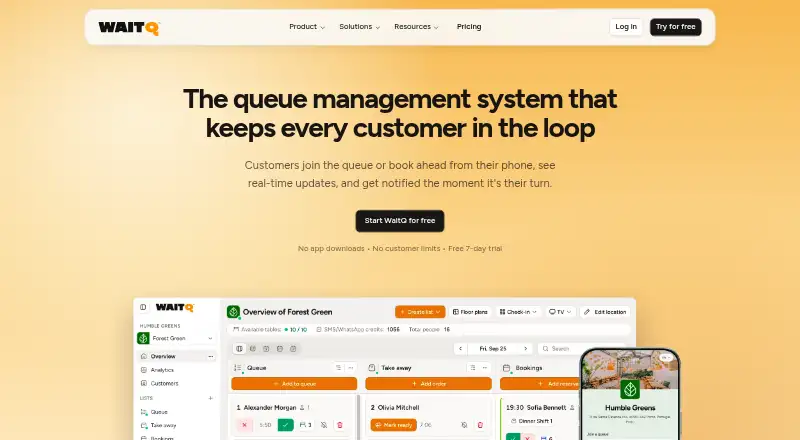 WaitQ's own site