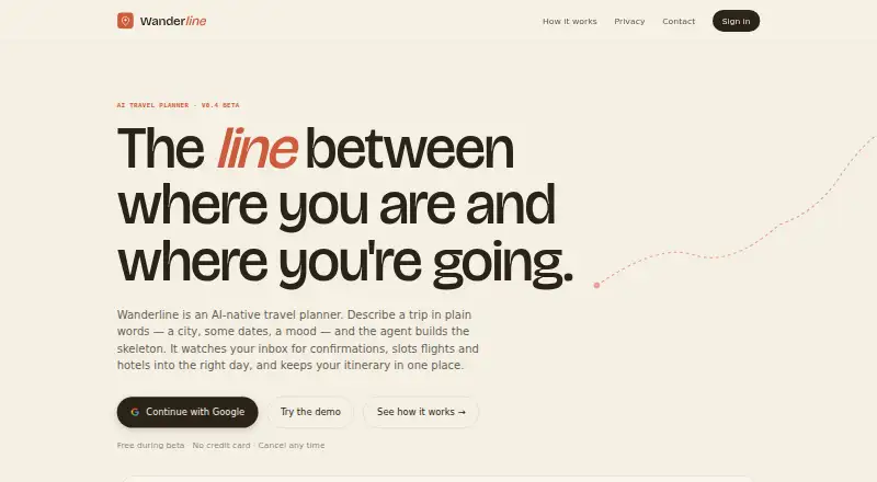 Wanderline's own site