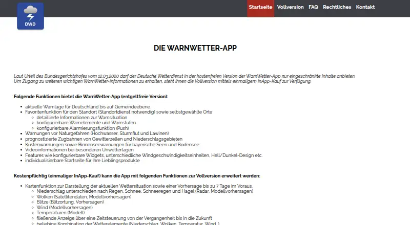 WarnWetter's own site