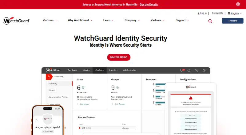 WatchGuard AuthPoint's own site