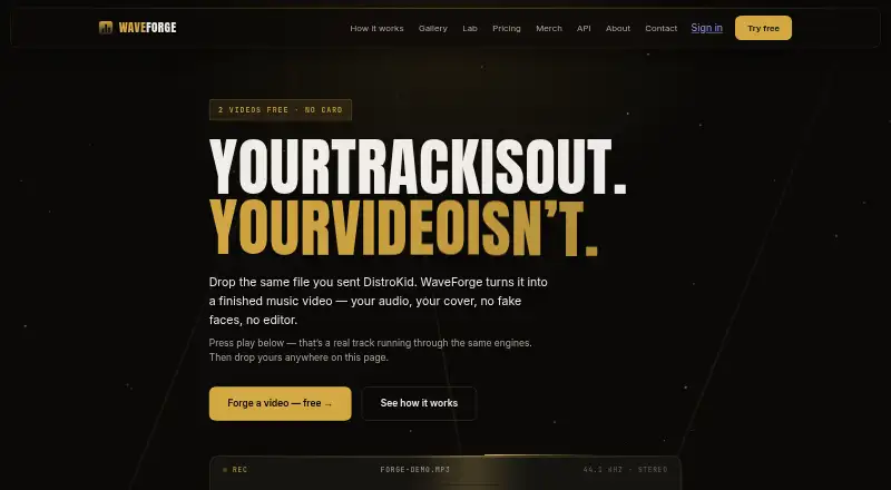 WaveForge's own site
