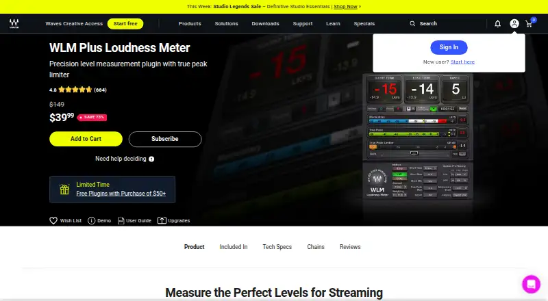 WLM Plus Loudness Meter's own site