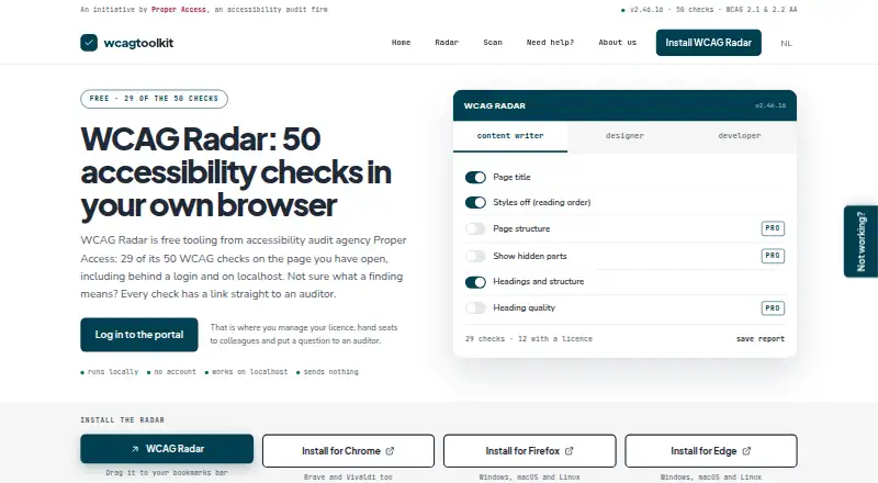 WCAG Radar's own site