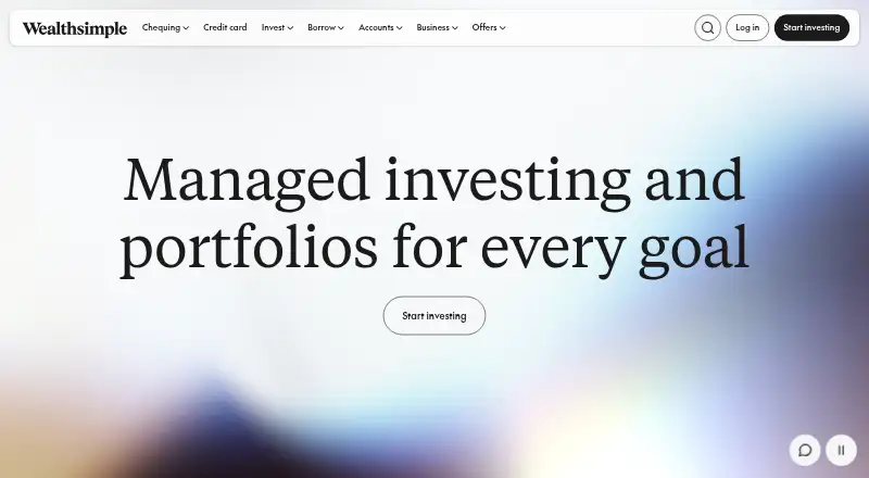 Wealthsimple Managed Investing's own site