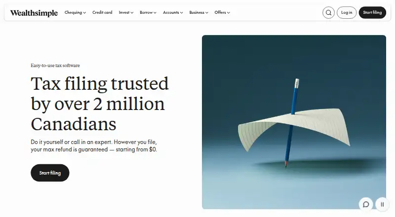 Wealthsimple Tax's own site