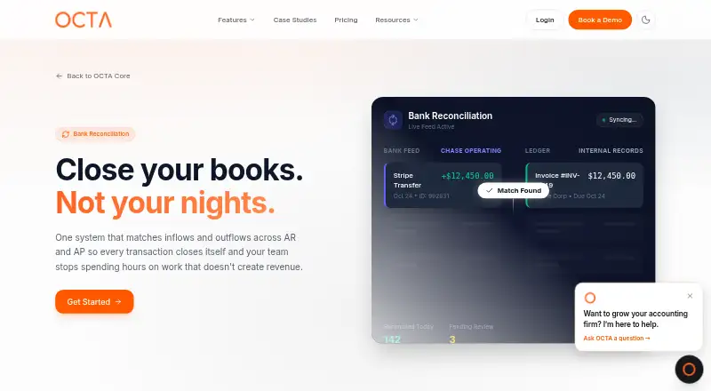 OCTA Bank Reconciliation's own site