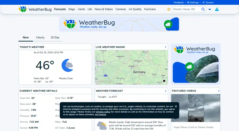 WeatherBug's own site