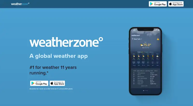 Weatherzone's own site