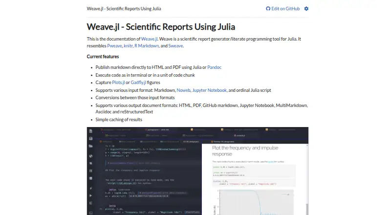 Weave.jl's own site