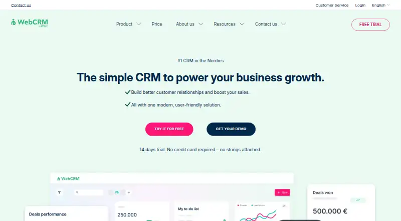 webCRM's own site