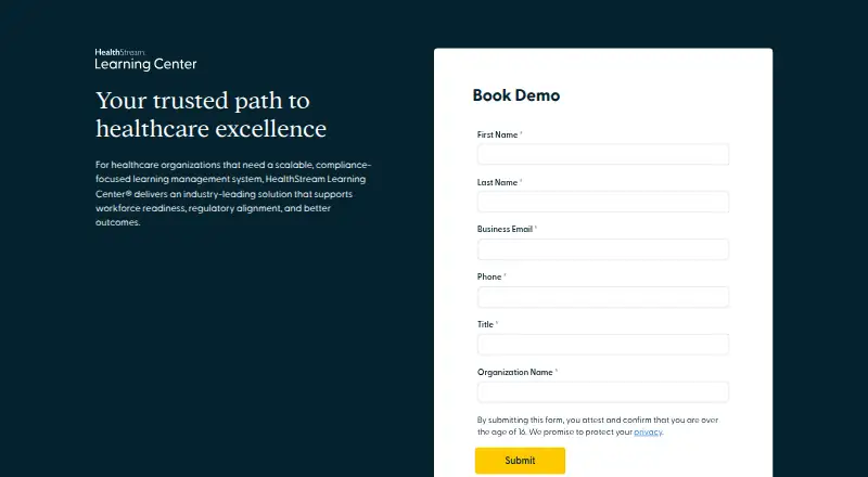 HealthStream Learning Center's own site