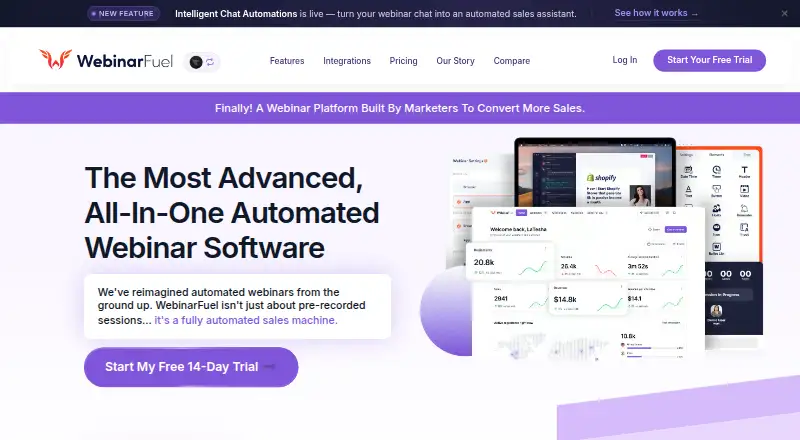 WebinarFuel's own site