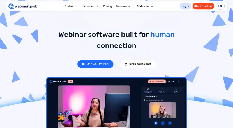 WebinarGeek's own site