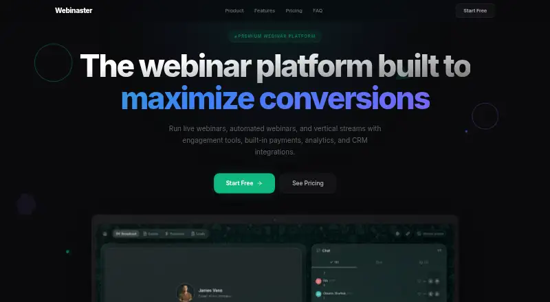 Webinaster's own site
