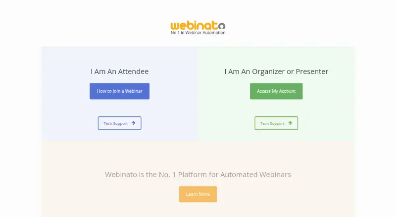 Webinato's own site