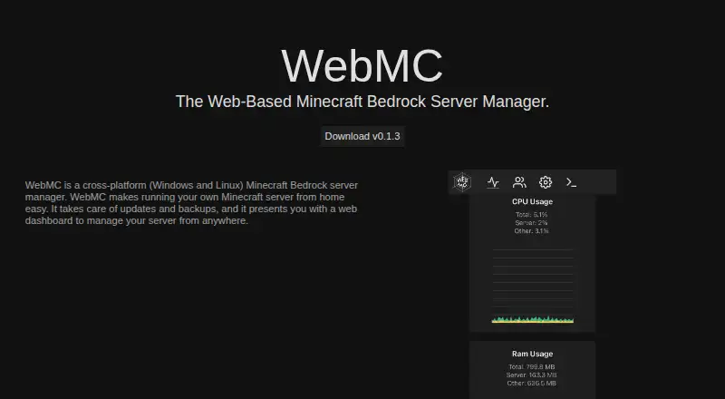 WebMC's own site