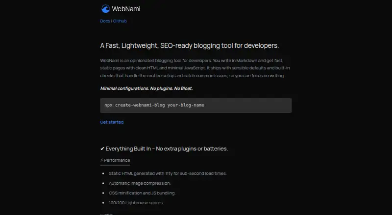 WebNami's own site