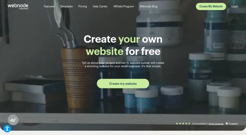 Webnode's own site