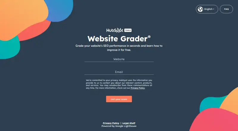 Website Grader's own site