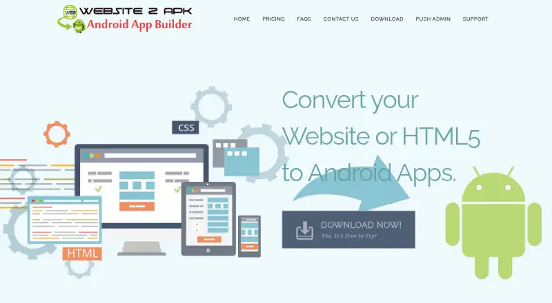 Website 2 APK Builder's own site
