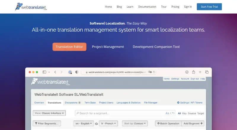 WebTranslateIt's own site