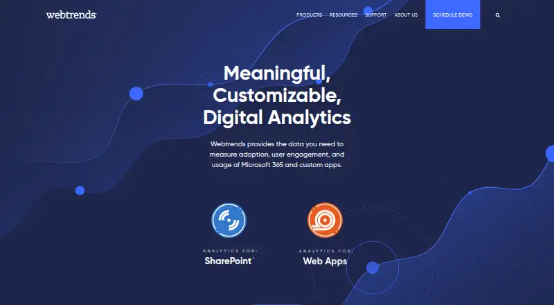 Webtrends Analytics's own site