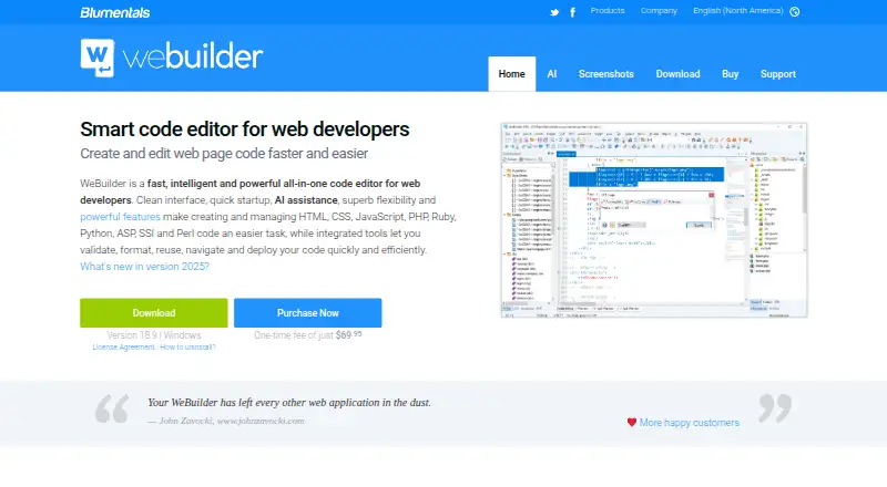 WeBuilder's own site