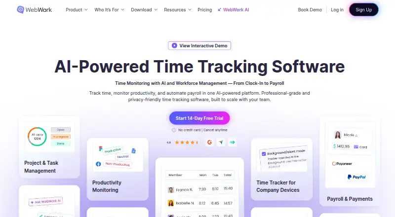 WebWork Time Tracker's own site