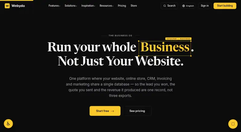 Webydo's own site