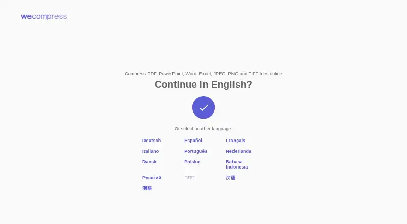 WeCompress's own site