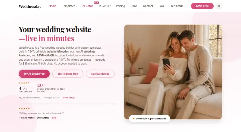 Weddnesday's own site