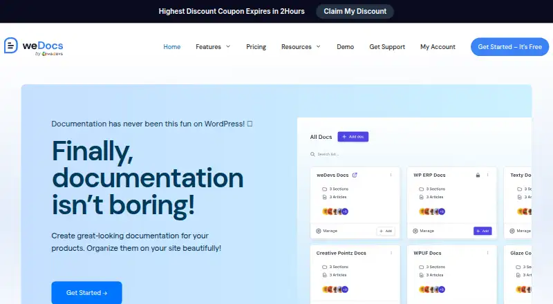 weDocs's own site