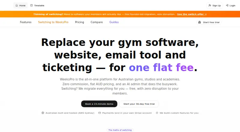 WeeksPro's own site